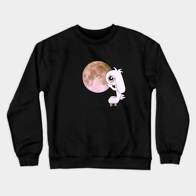 Bunny Moon # Bob The Lop Crewneck Sweatshirt by badlydrawnbabe